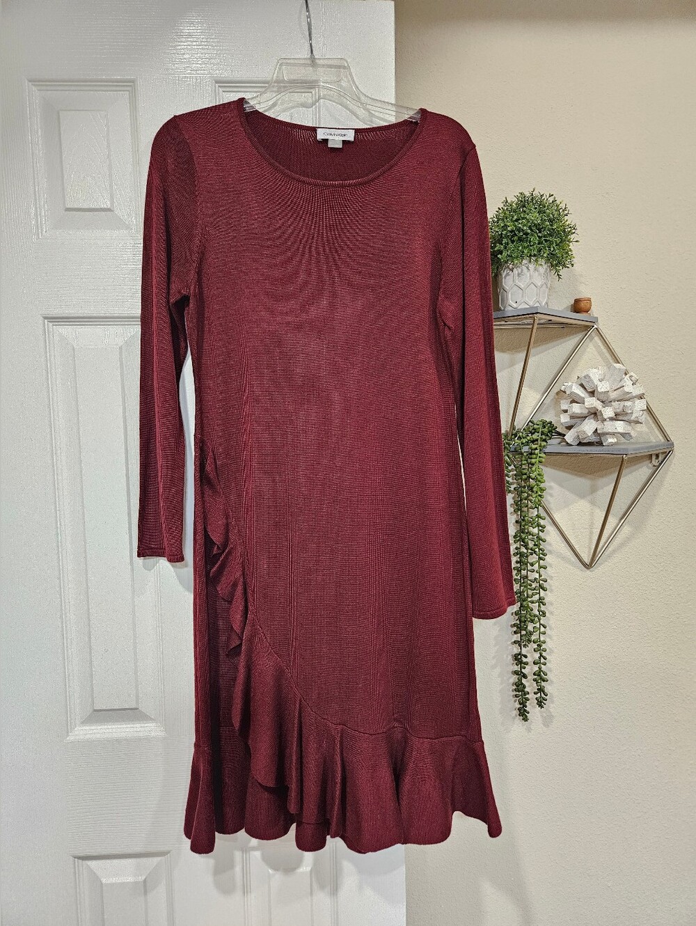 Ruffled Calvin Klein Knit Dress